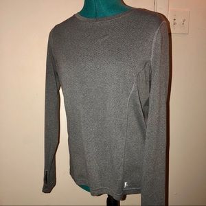 Danskin Now dri-more gray long sleeve shirt sz m
